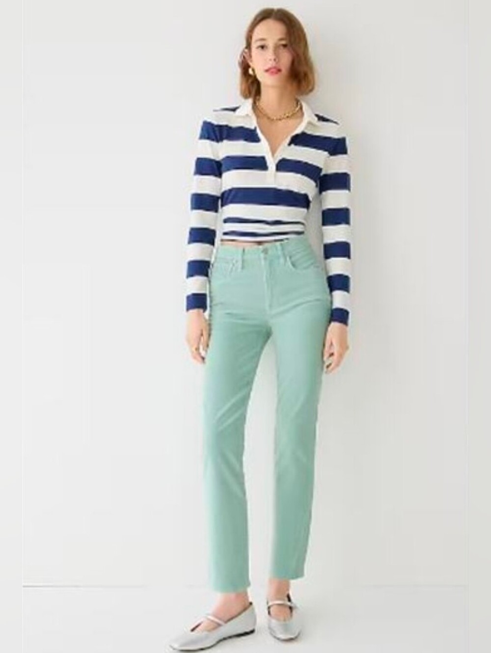 J. Crew Mint Green Corduroy Pants